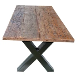 Eettafel Metz industriële X poot 200 cm