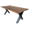 Eettafel Metz industriële X poot 220 cm