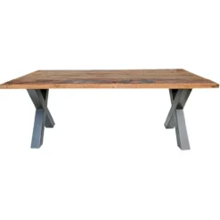 Eettafel Metz industriële X poot 260 cm