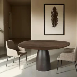 Eettafel Milan Hout 140x120 cm bruin