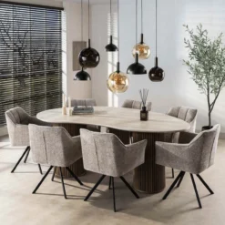 Eettafel Organisch Limestone