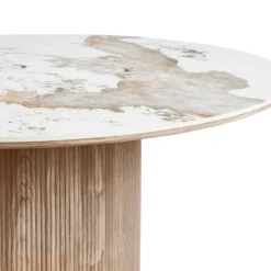 Eettafel Ronda keramiek blad bruin Ø140 cm