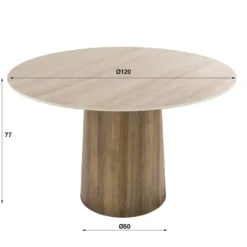 Eettafel Rond Limestone