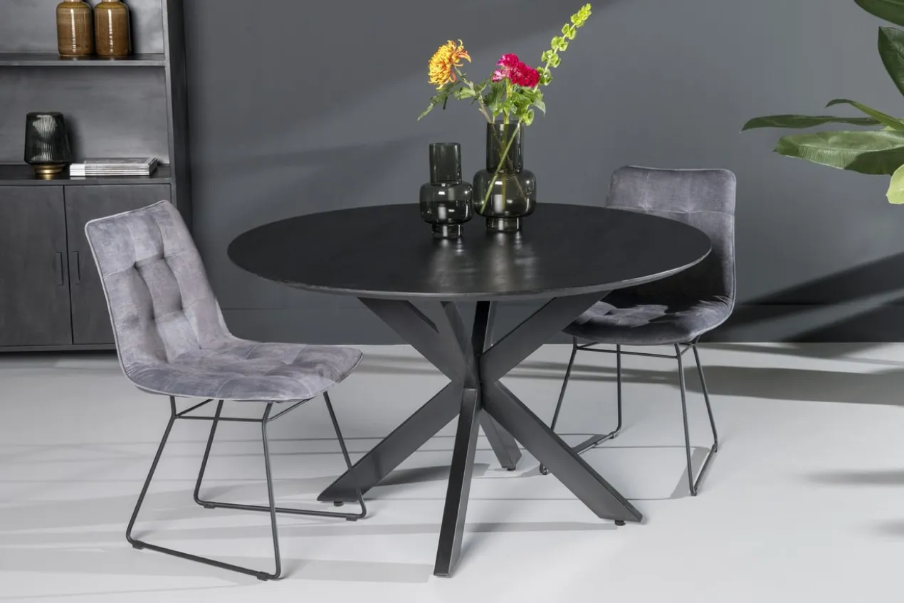 Eettafel rond zwart 120