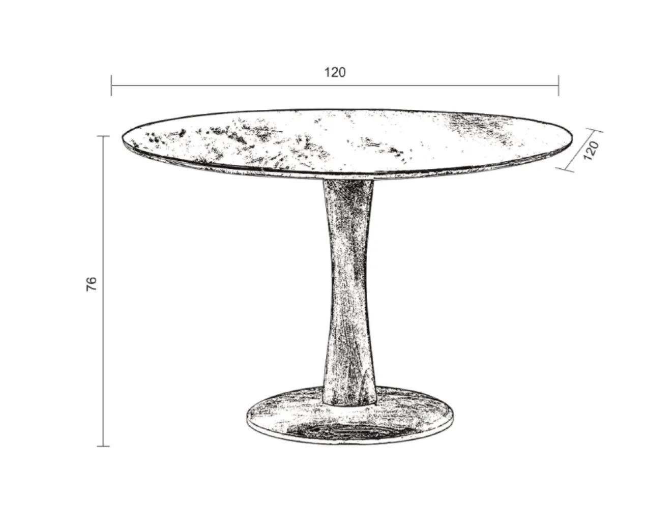 Eettafel Roots Bruin