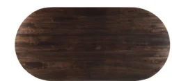 Eettafel Sally 230 cm ovaal Eettafel Saly 230 ovaal donkerbruin