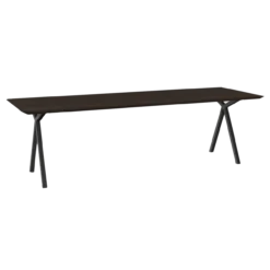 Eettafel Slim X donkerbruin160x90 cm verjongde rand
