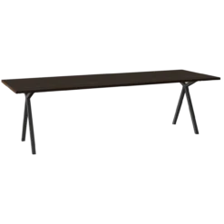 Eettafel Slim X donkerbruin 200x90 cm rechte rand