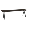 Eettafel Slim X donkerbruin 220x90 cm verjongde rand