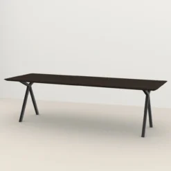 Eettafel Slim X donkerbruin 240x90 cm verjongde rand
