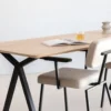 Eettafel Slim X donkerbruin 260x90 cm rechte rand