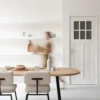 Eettafel Slim X-type plat ovaal naturel 200x90 cm verjongd