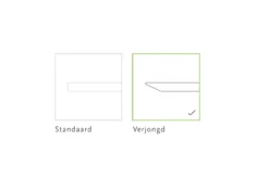 Eettafel Slim X-type wit frame naturel 260x90 cm verjongd