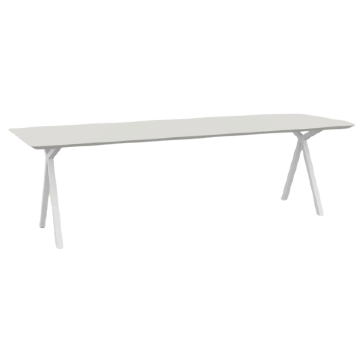 Eettafel Slim X wit HPL 160x90 cm rechte rand