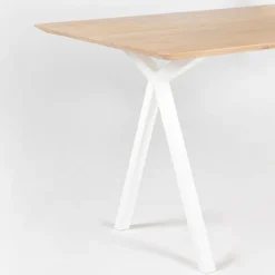Eettafel Slim X wit HPL 240x90 cm rechte rand
