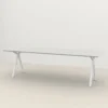 Eettafel Slim X wit HPL 240x90 cm verjongde rand
