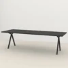 Eettafel Slim X zwart 300x90 cm rechte rand