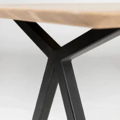 Eettafel Slim X zwart 280x90 cm verjongde rand