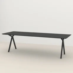 Eettafel Slim X zwart 280x90 cm verjongde rand