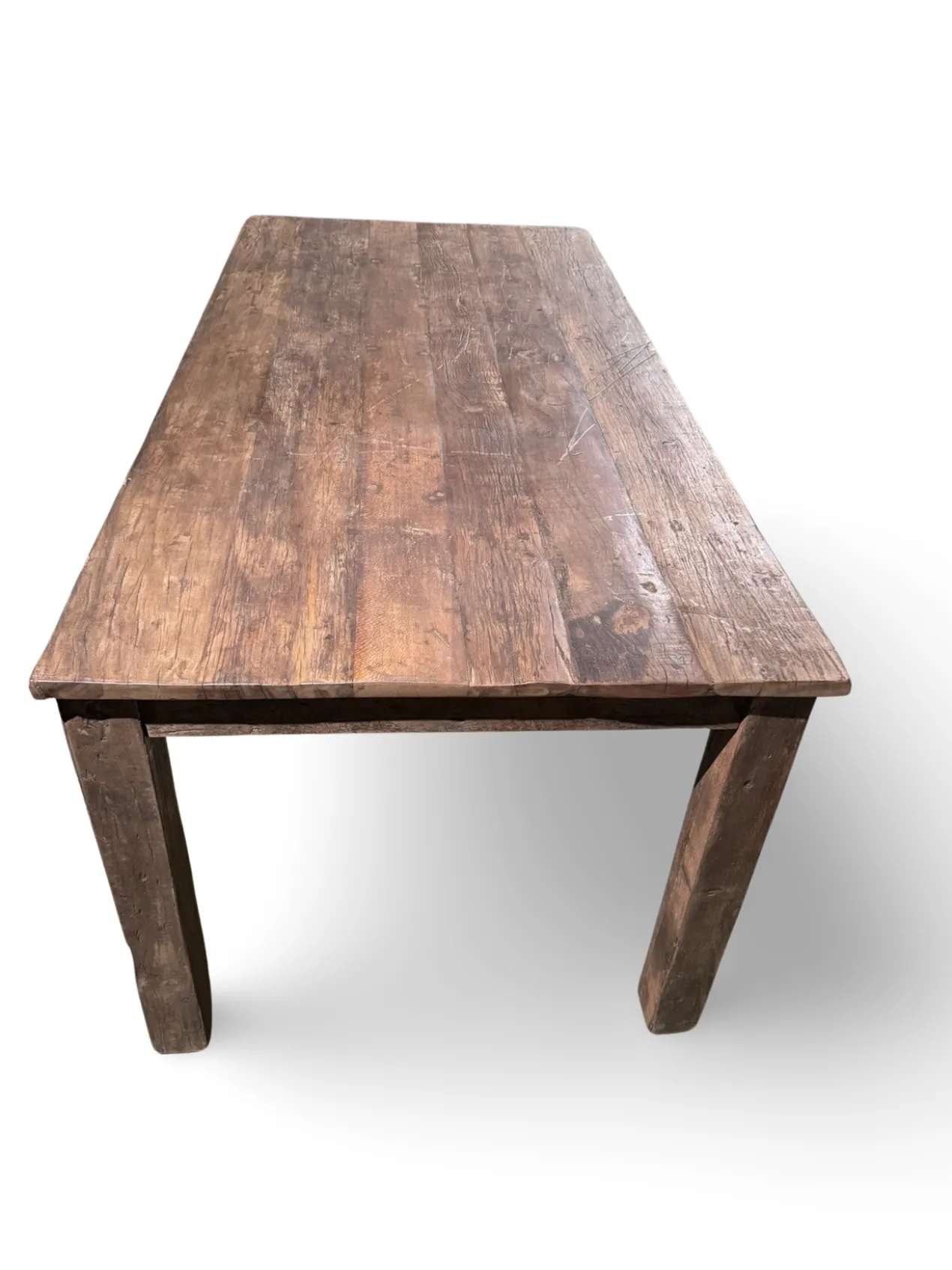 Eettafel teak uniek groot.