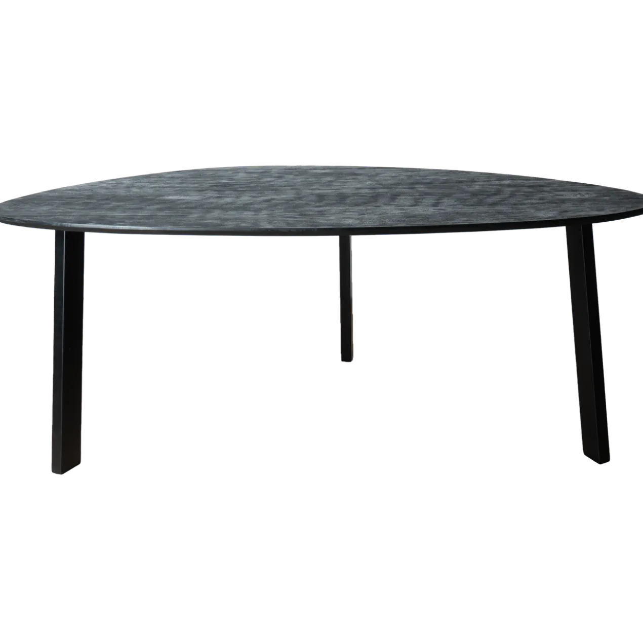 Eettafel Tinus Zwart - Kiezelvormig 200 cm