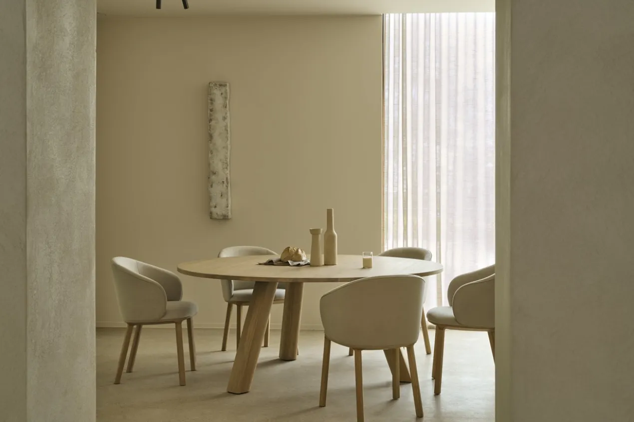 Eettafel Unda eiken geolied Ø180 cm