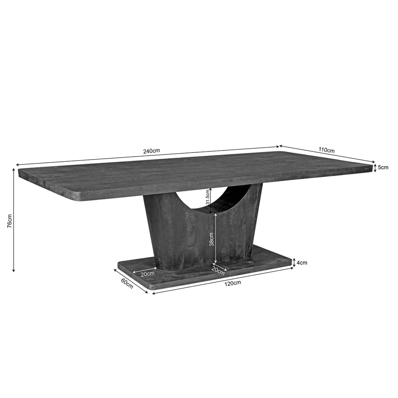 Eettafel Vocaal bruin