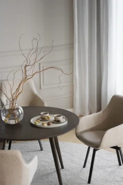 Eettafel Yumi Ø115 cm Donker eiken