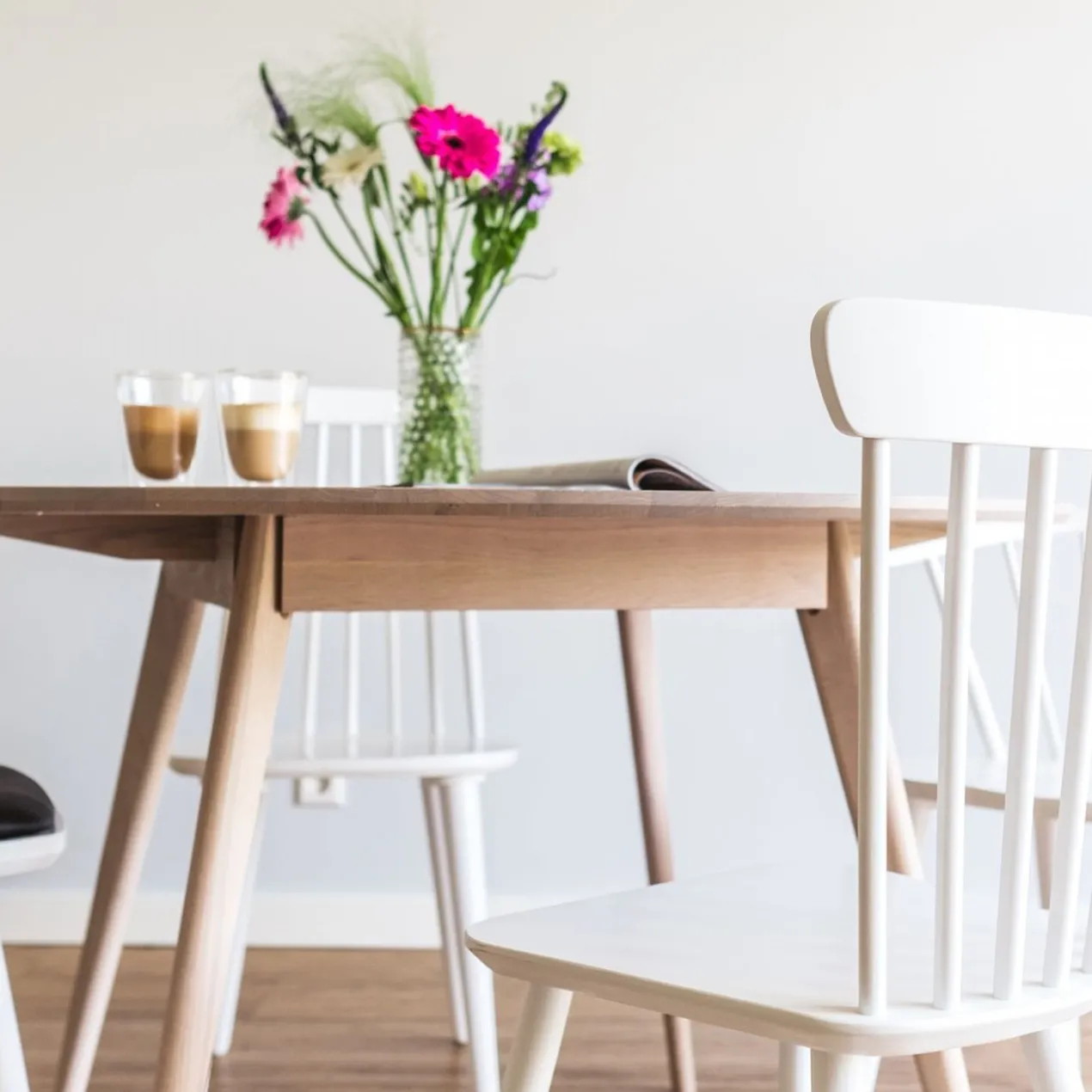 Eettafel Yumi Ø115 cm Whitewash
