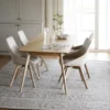 Eettafel Yumi - Naturel - 190 cm x 90 cm - verlengbaar