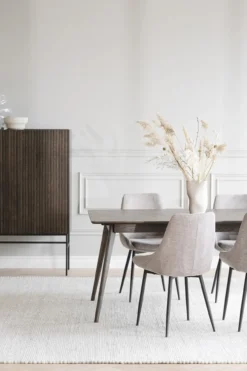 Eettafel Yumi - Zwart - 190 cm x 90 cm - verlengbaar