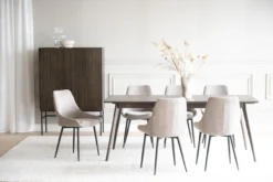 Eettafel Yumi - Zwart - 190 cm x 90 cm - verlengbaar