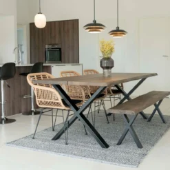 Eikenhouten eettafel Fendi Naturel