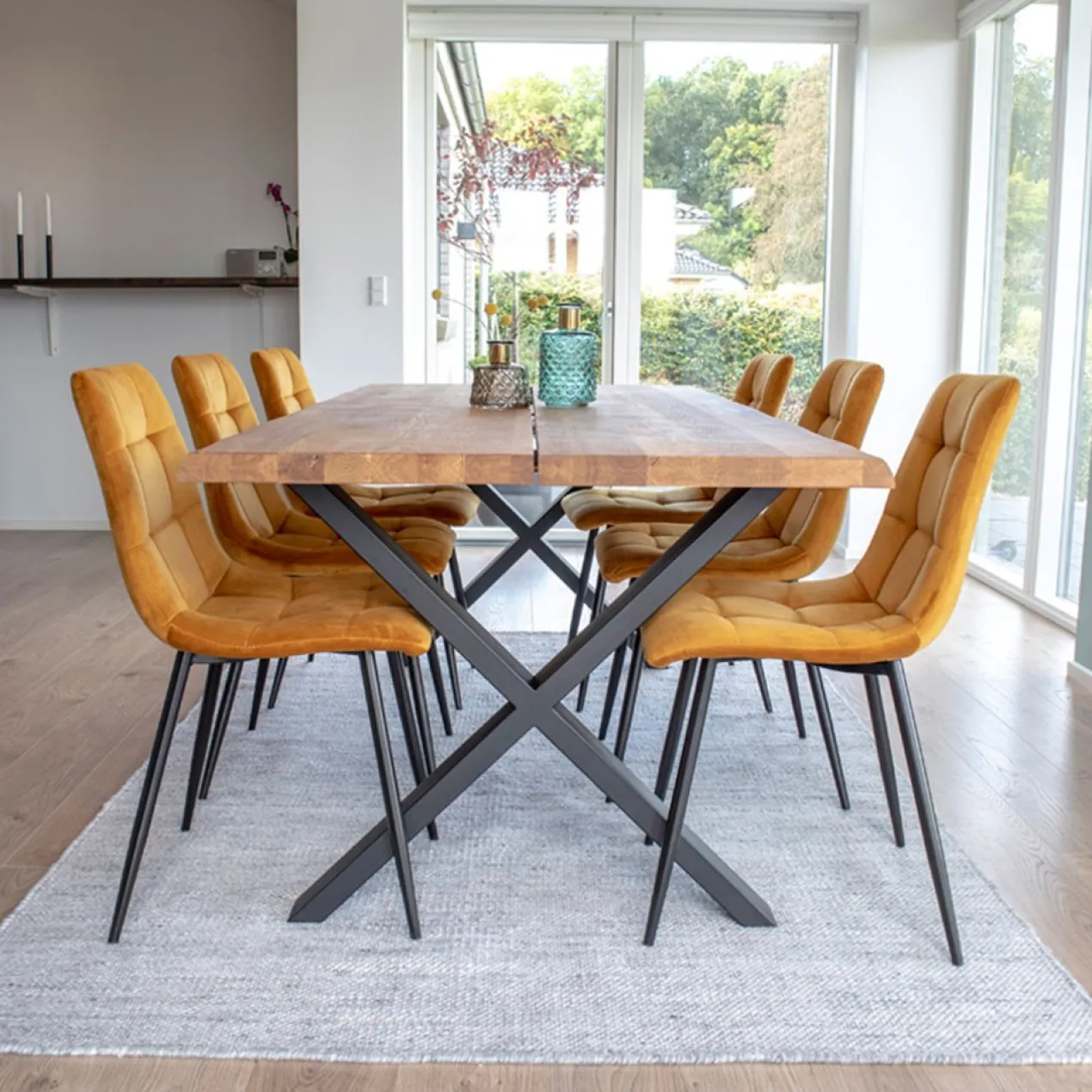 Eikenhouten eettafel Fendi Naturel