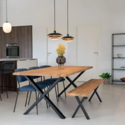 Eikenhouten eettafel Fendi Naturel
