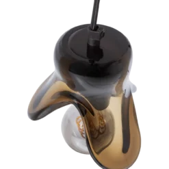 Elle hanglamp klein glas bruin