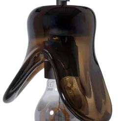 Elle hanglamp klein glas bruin