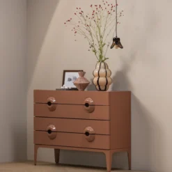Elle hanglamp klein glas bruin