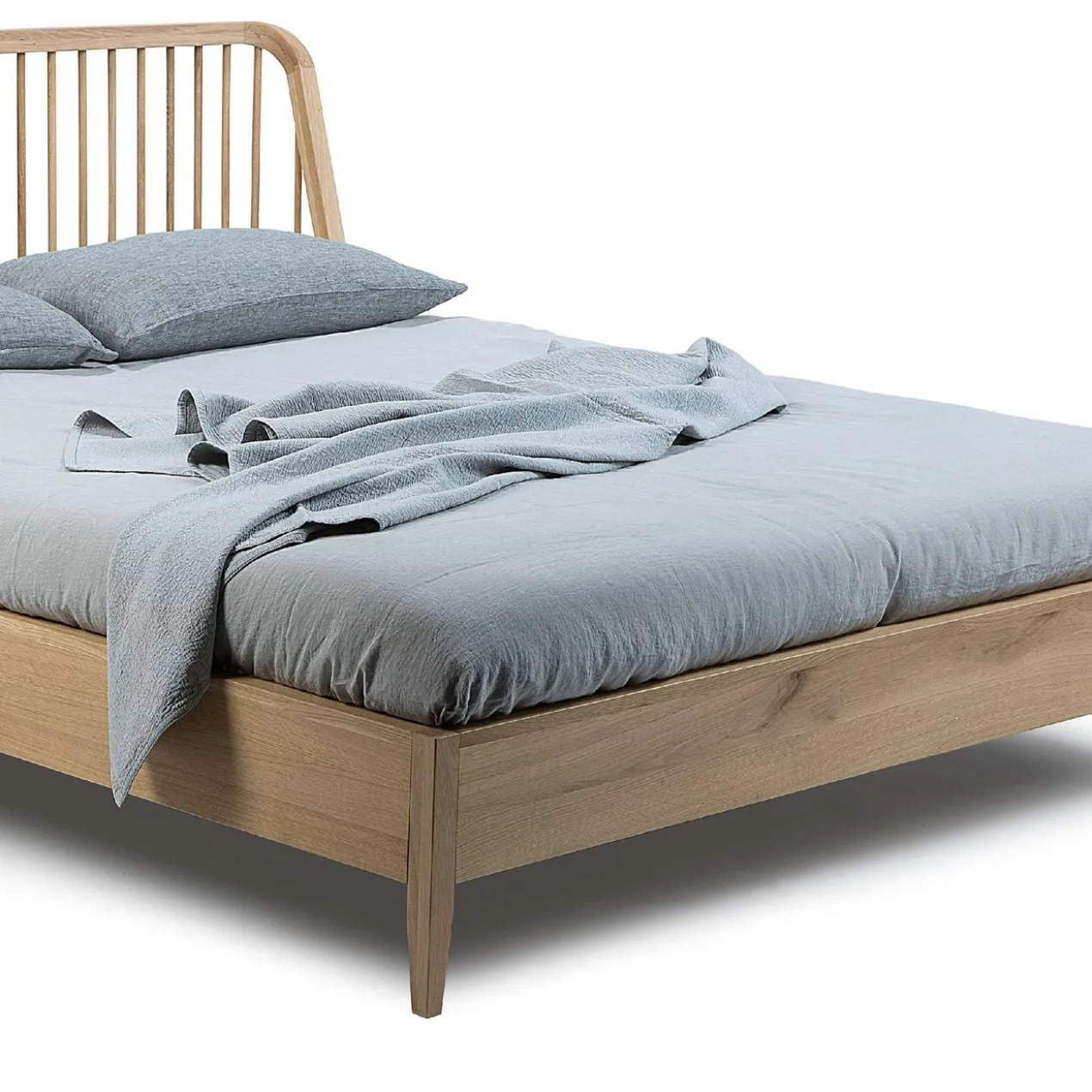 Ethnicraft bed Spindle Oak 180x200 incl. lattenbodem