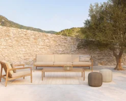 Ethnicraft - Outdoor - Donut tuinpoef 80 - marsala