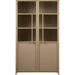 Exhibit vitrinekast metaal khaki
