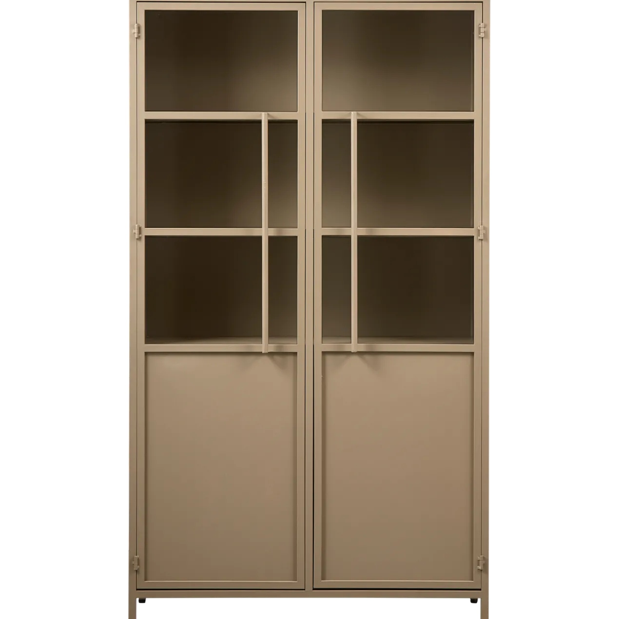 Exhibit vitrinekast metaal khaki