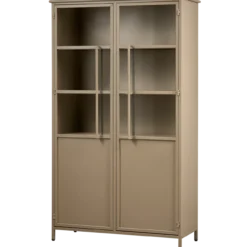 Exhibit vitrinekast metaal khaki