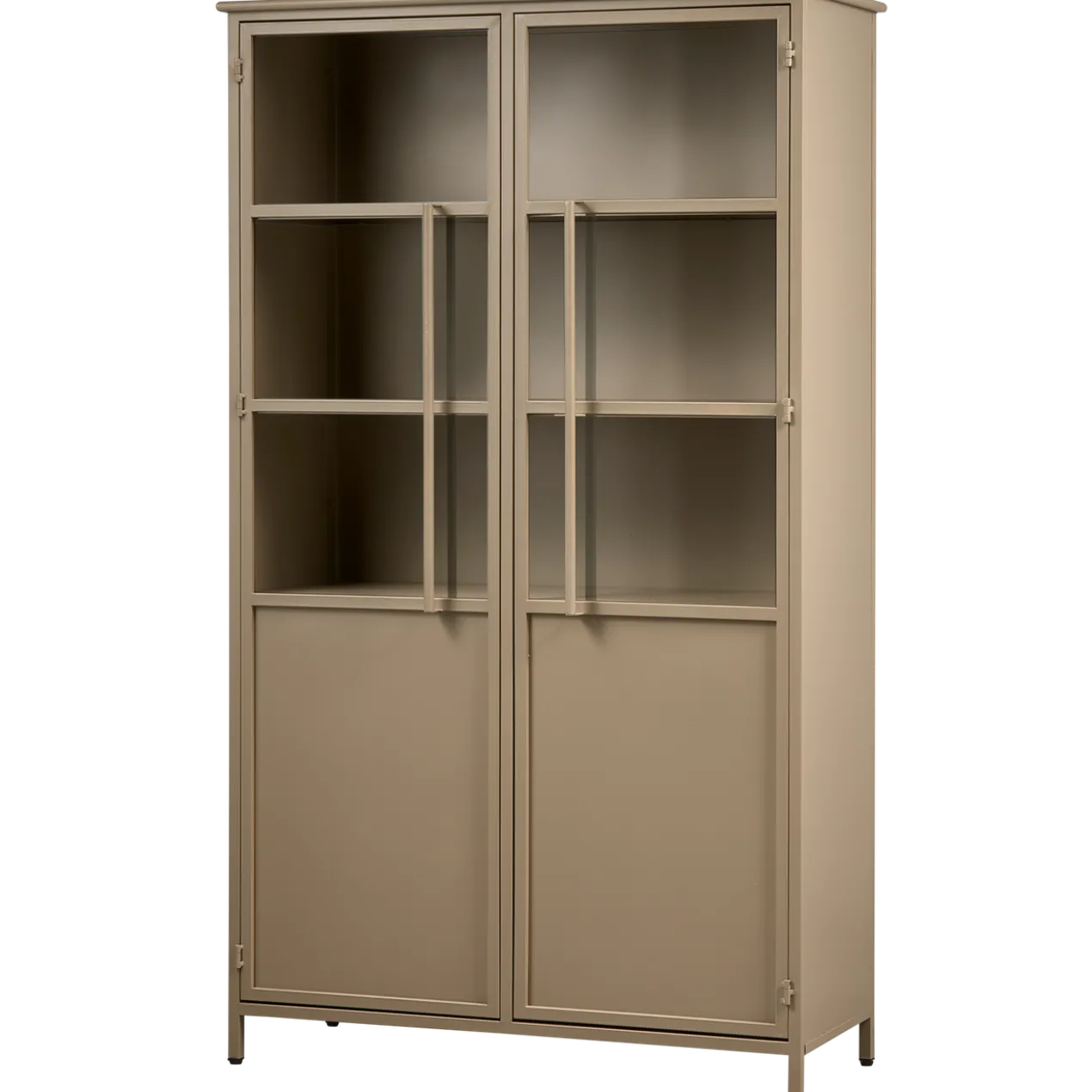 Exhibit vitrinekast metaal khaki