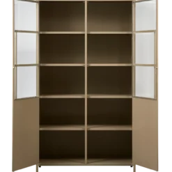 Exhibit vitrinekast metaal khaki