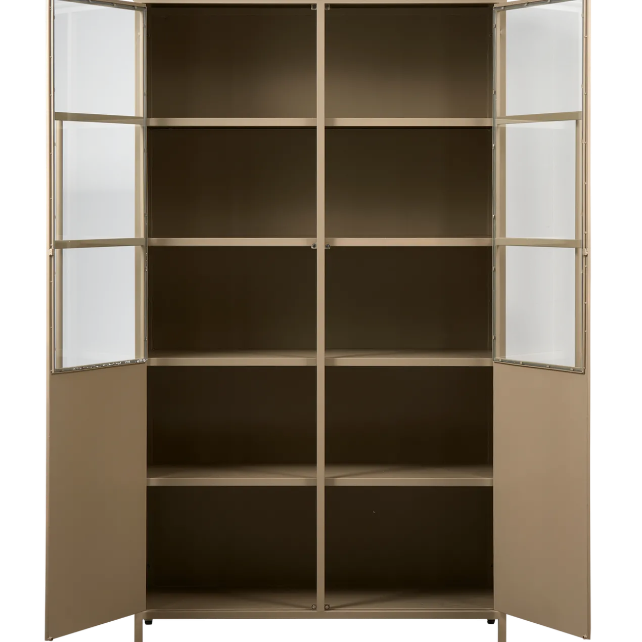 Exhibit vitrinekast metaal khaki