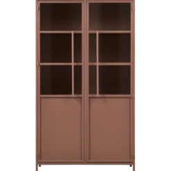 Exhibit vitrinekast metaal tan