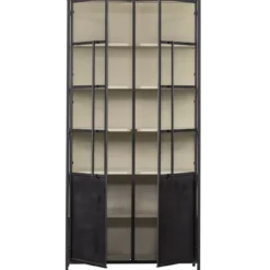 Exhibit xl 2-deurs vitrinekast metaal zwart