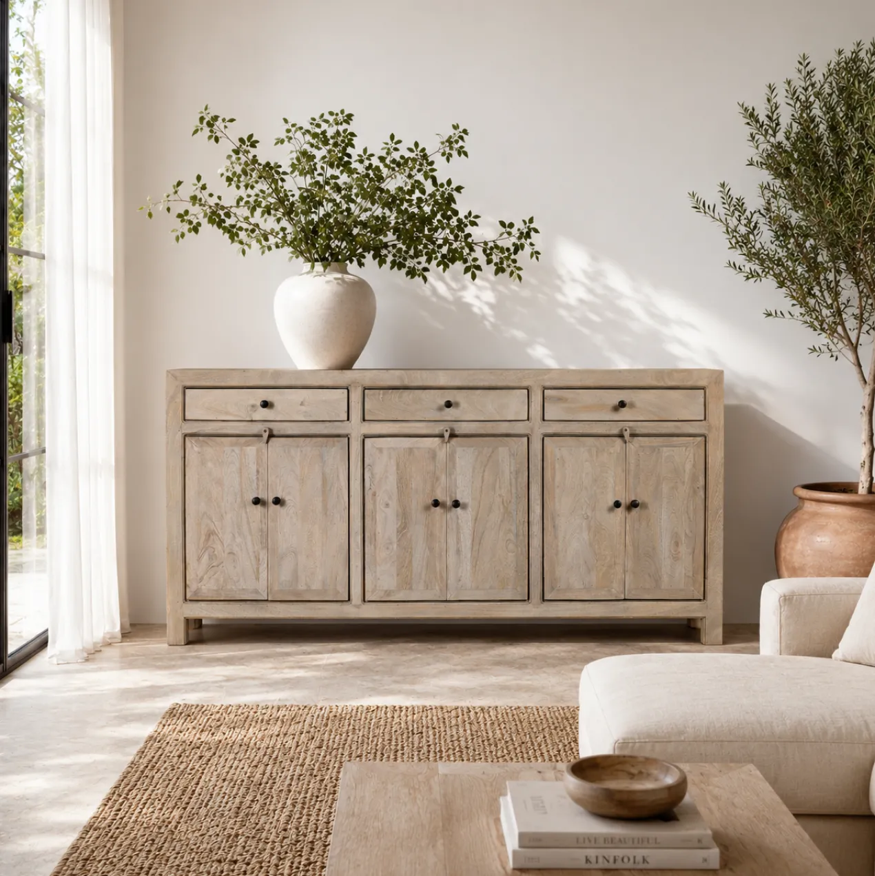 Fanish - Mangohouten Dressoir Mediterraan