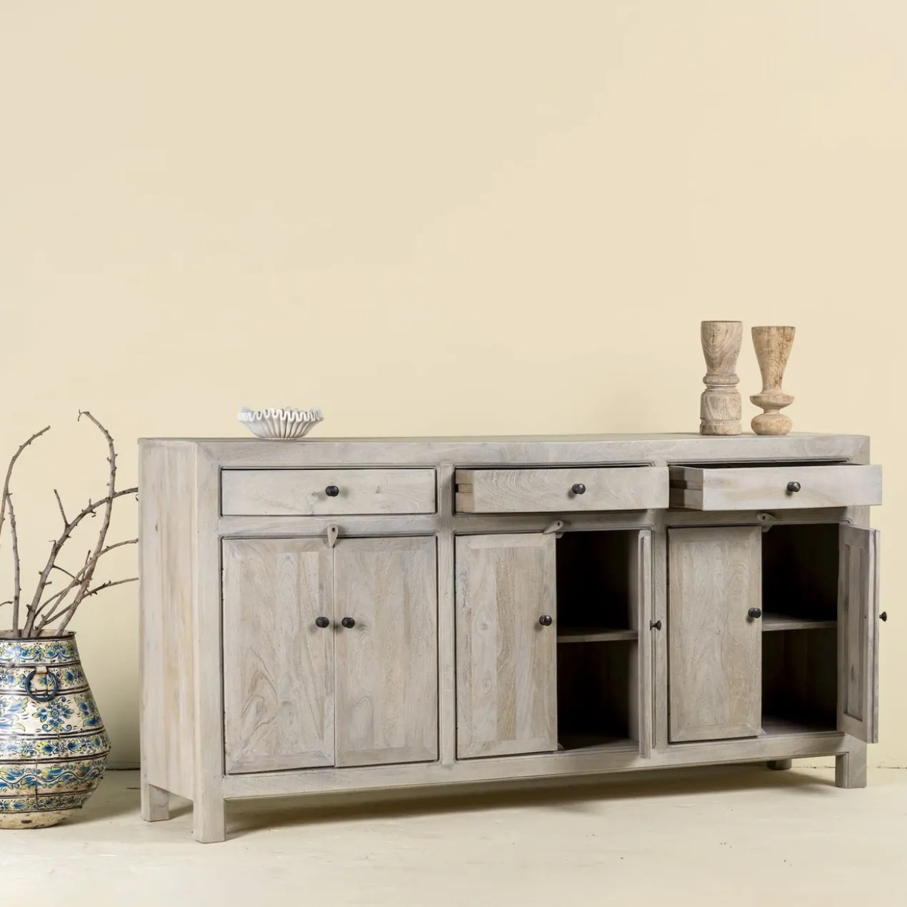 Fanish - Mangohouten Dressoir Mediterraan